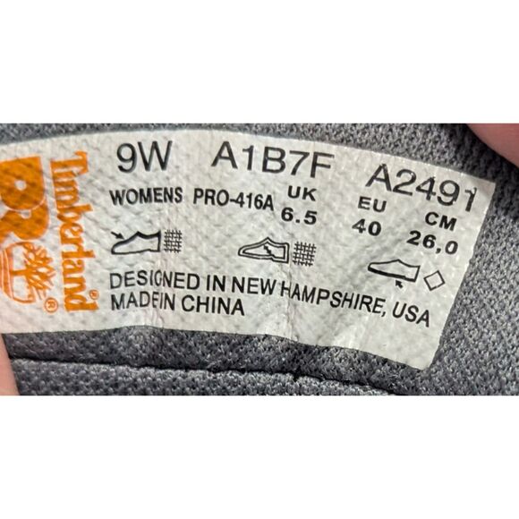 👟 Timberland PRO Alloy Toe Work Shoes Black - Size 9W 👟 - Picture 9 of 11